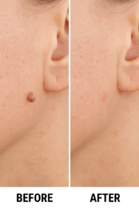 Skin tags removal Dunchurch before and after