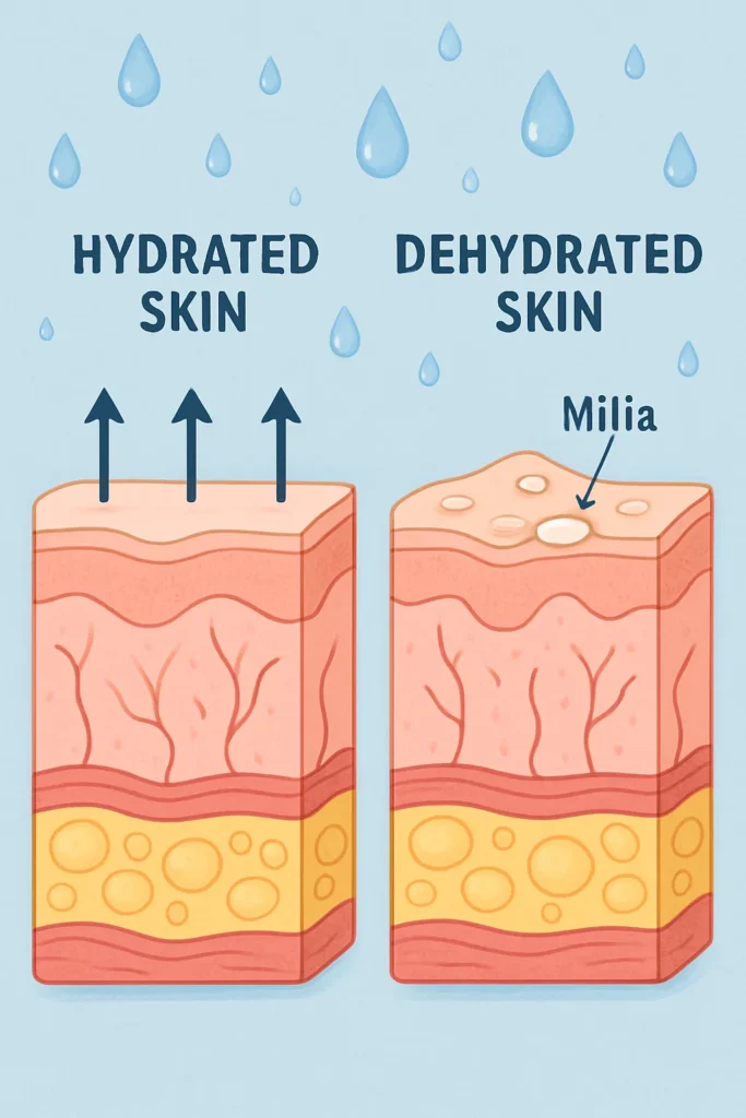 The importance of hydration and milia production Dunchurch